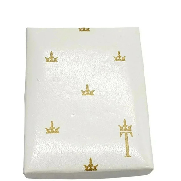 Crown Trifari January Red Garnet Rhinestone Birthstone Silver Tone Necklace NOS - Picture 5 of 6